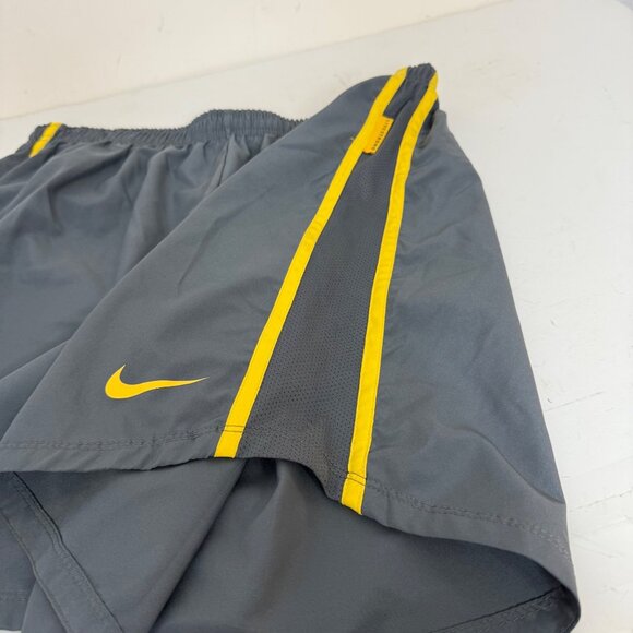 Nike Running Shorts Mens Size L Athletic Gym Training Gray Yellow Dri Fit - Picture 5 of 15